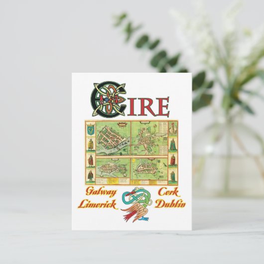 Eire市地図 ポストカード (スタンド正面)
