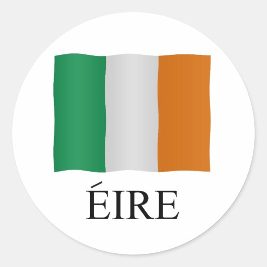 Eire - Ireland + flag ラウンドシール (正面)