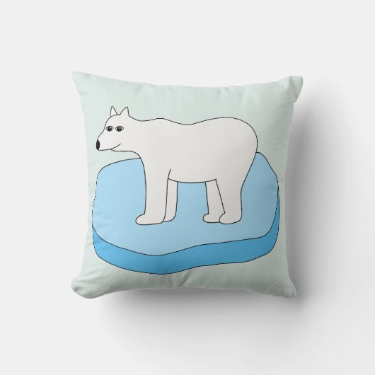 Eisbär auf der Eisscholle クッション (正面)