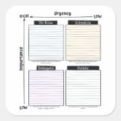 Eisenhower Matrix sticker スクエアシール (正面)