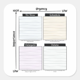 Eisenhower Matrix sticker スクエアシール