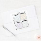 Eisenhower Matrix sticker スクエアシール (封筒)