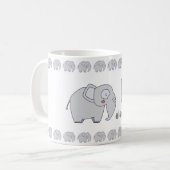 EisforElephant–FunAlphabetCupDesign コーヒーマグカップ (正面左)