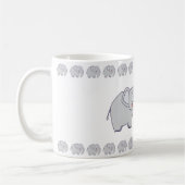 EisforElephant–FunAlphabetCupDesign コーヒーマグカップ (左)