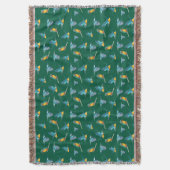 Eisvogel-Muster Leggings スローブランケット (正面縦)