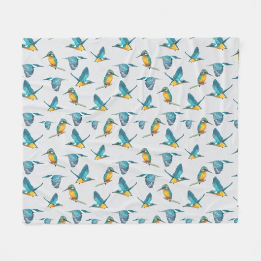 Eisvogel-Muster Leggings フリースブランケット (正面(横))