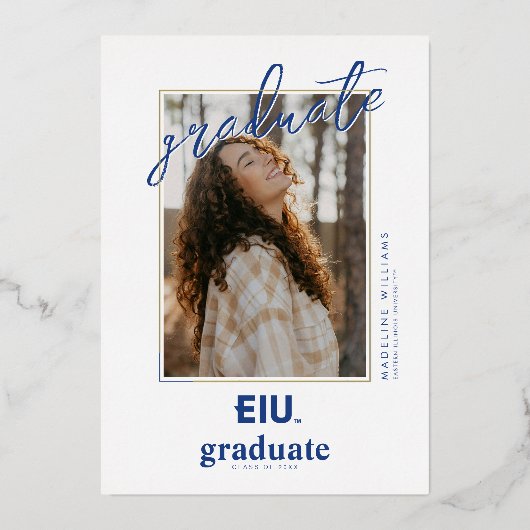 EIUブロックレター 箔招待状 (正面)