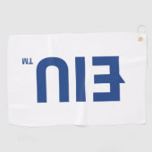 EIUブロック文字 ゴルフタオル (横)