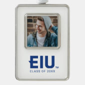 EIUブロック文字 シルバープレートフレームオーナメント (正面)