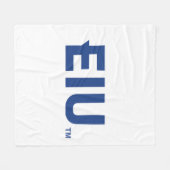 EIUブロック文字 フリースブランケット (正面(横))