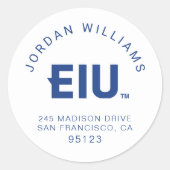 EIUブロック文字 ラウンドシール (正面)