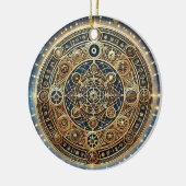 ej金ゴールドによる保護の盾 セラミックオーナメント (左)