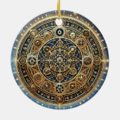 ej金ゴールドによる保護の盾 セラミックオーナメント (裏面)