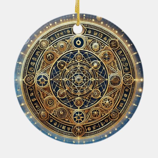 ej金ゴールドによる保護の盾 セラミックオーナメント (裏面)