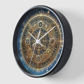 ej金ゴールドによる保護の盾 壁時計 (傾斜)