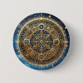 ej金ゴールドによる保護の盾 缶バッジ (正面)