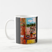 ejgoldguru – 水色 – テーブルのポートレート コーヒーマグカップ (左)