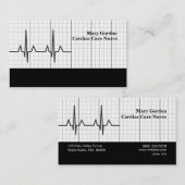 EKGの心臓心配のナースの医学の名刺 名刺 (正面/裏面)