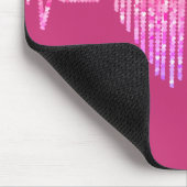 EKGハートメディカルピンク桃パープル可愛い マウスパッド (コーナー)