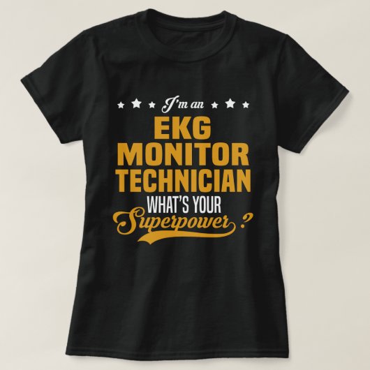 EKGモニター技術者 Tシャツ (デザイン正面)