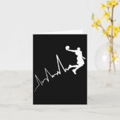 Ekg Frequency Of Bysketbyll Player Heartbeat Dunki カード (黄色い花)