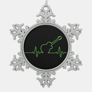 EKGuitar スノーフレークピューターオーナメント