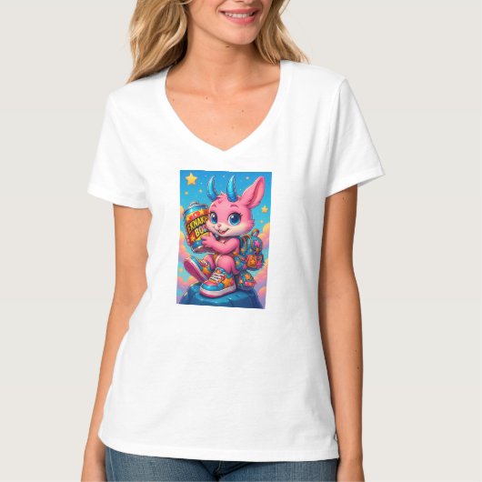 EKNAKHON Boost Bunny V-Neck Shirt  Tシャツ (正面)