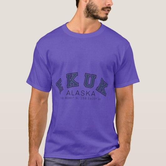 Ekuk Alaska座標 Tシャツ (正面)