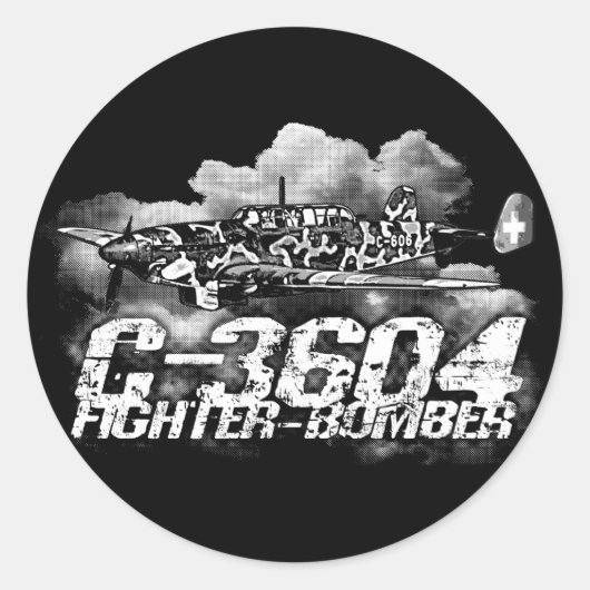 EKW C-36クラシック丸ステッカー ラウンドシール (正面)