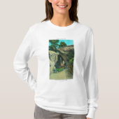 Elの入口の道のアーチの石の下の観光バス Tシャツ (正面)