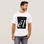 Elの黒いロゴ(メンズ) Tシャツ (正面フル)