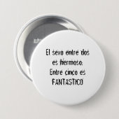 Elのsexoのentreはhermosoに投薬します; EntreのcincoのesFANTA… 缶バッジ (正面&裏面)