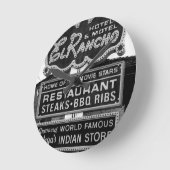 Elランチョのホテルの印 ラウンド壁時計 (傾斜)