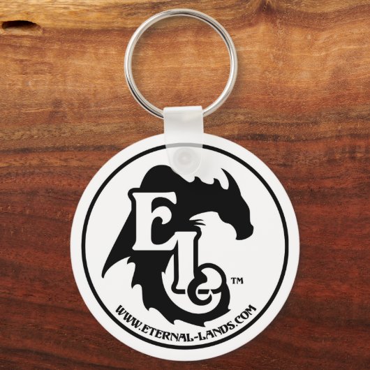 ELロゴ – B&W – キーチェーン (正面)