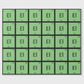 El – うなぎ魚化学周期表記号 ラッピングペーパー (フラット)