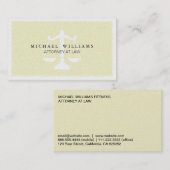 El Abogado Elegante Limpia Clásico Nata Simple Ley 名刺 (正面/裏面)