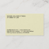 El Abogado Elegante Limpia Clásico Nata Simple Ley 名刺 (裏面)