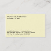 El Abogado Elegante Limpia Clásico Nata Simple Ley 名刺 (裏面)