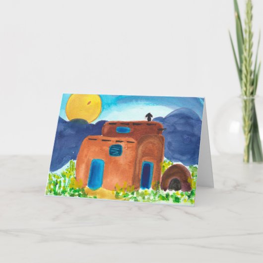 El Adobe New Mexicoグリーティングカード カード (正面)