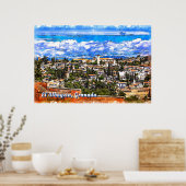 El Albayzine, Granada, Andalusia,スペイン。 ポスター (キッチン)