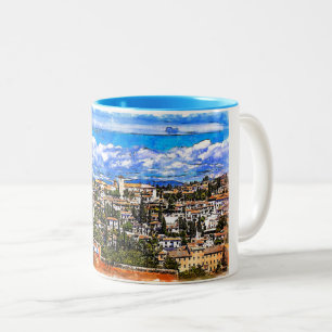 El Albazyn, Granada, Andalusia,スペイン。 ツートーンマグカップ