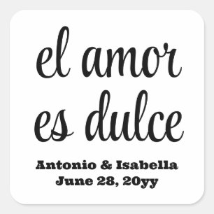 El amor es dulceウェディングレセプショントリートfor guest スクエアシール
