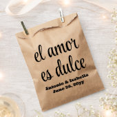 El amor es dulceウェディングレセプショントリートfor guest フェイバーバッグ (クリップ留めされた状態)