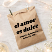 El amor es dulceウェディングレセプショントリートfor guest フェイバーバッグ (クリップ留めされた状態)