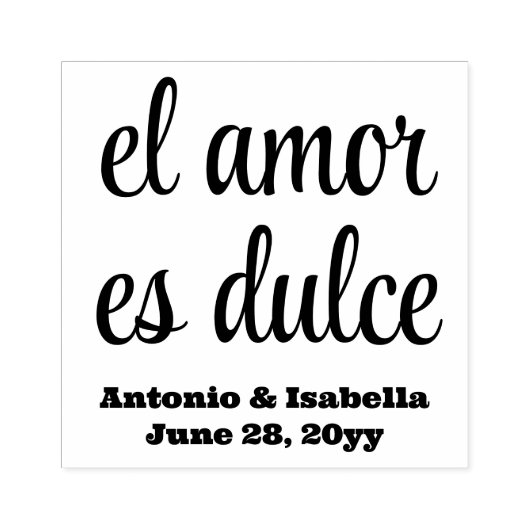 El amor es dulceウェディングレセプショントリートfor guest ラバースタンプ (インプリント)
