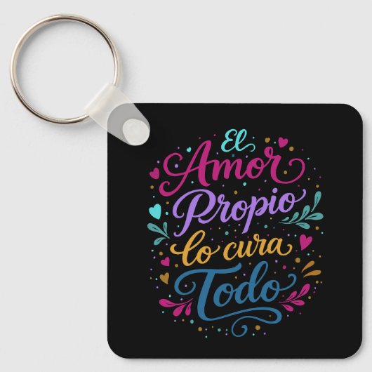 El amor propio lo cura todo キーホルダー (正面)