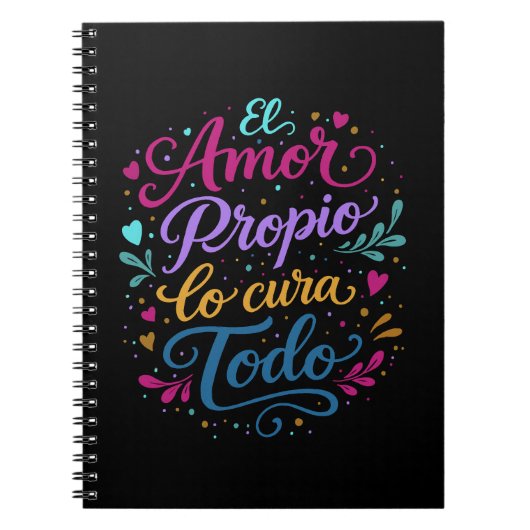 El amor propio lo cura todo ノートブック (正面)