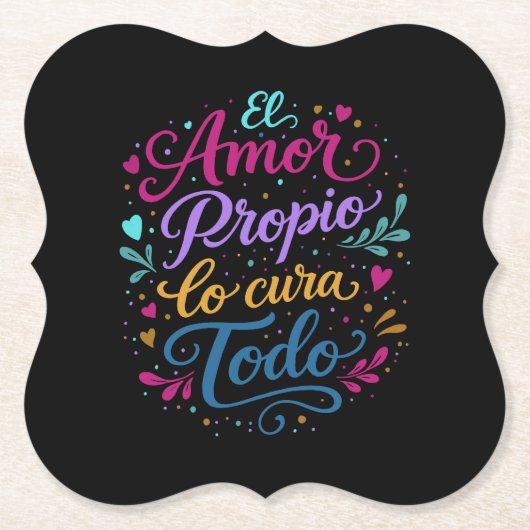 El amor propio lo cura todo ペーパーコースター (正面)
