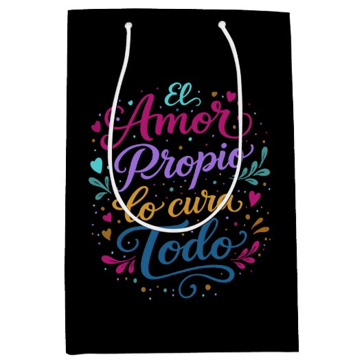 El amor propio lo cura todo ミディアムペーパーバッグ (正面)
