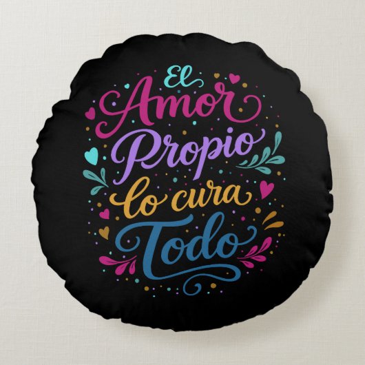 El amor propio lo cura todo ラウンドクッション (正面)